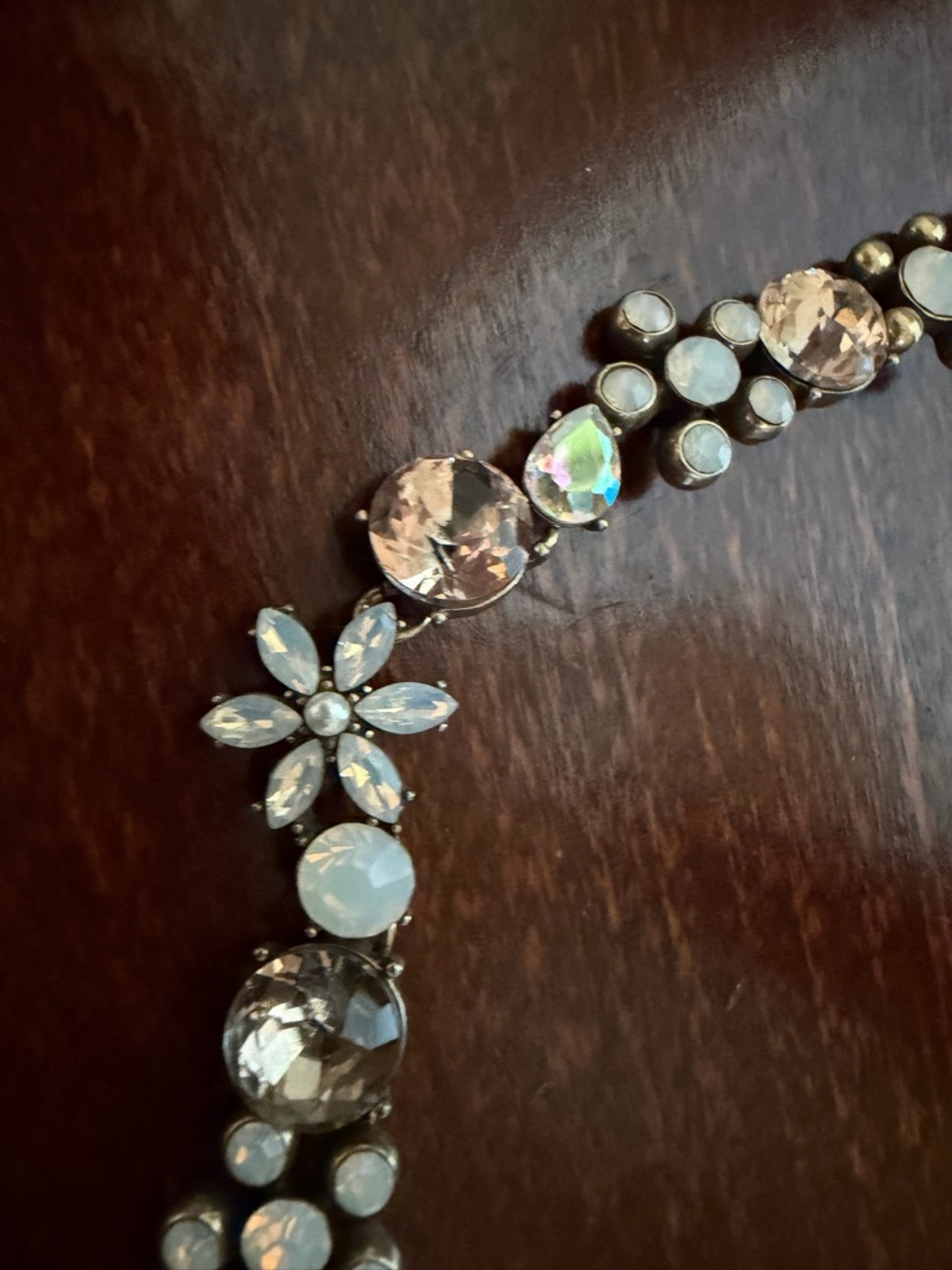 Loft Sparkling Crystal Floral Necklace - looks like Sorrelli - Picture 2 of 8